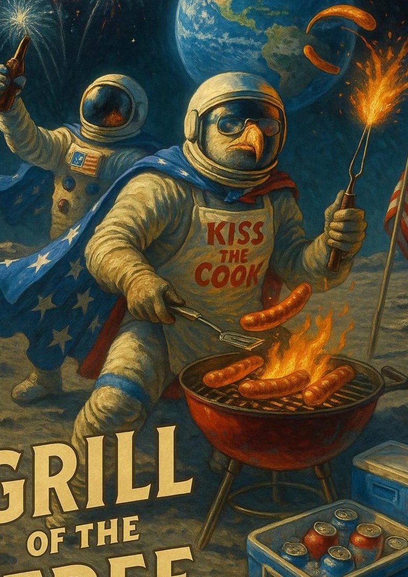 Grill of the Free — detail of the artwork