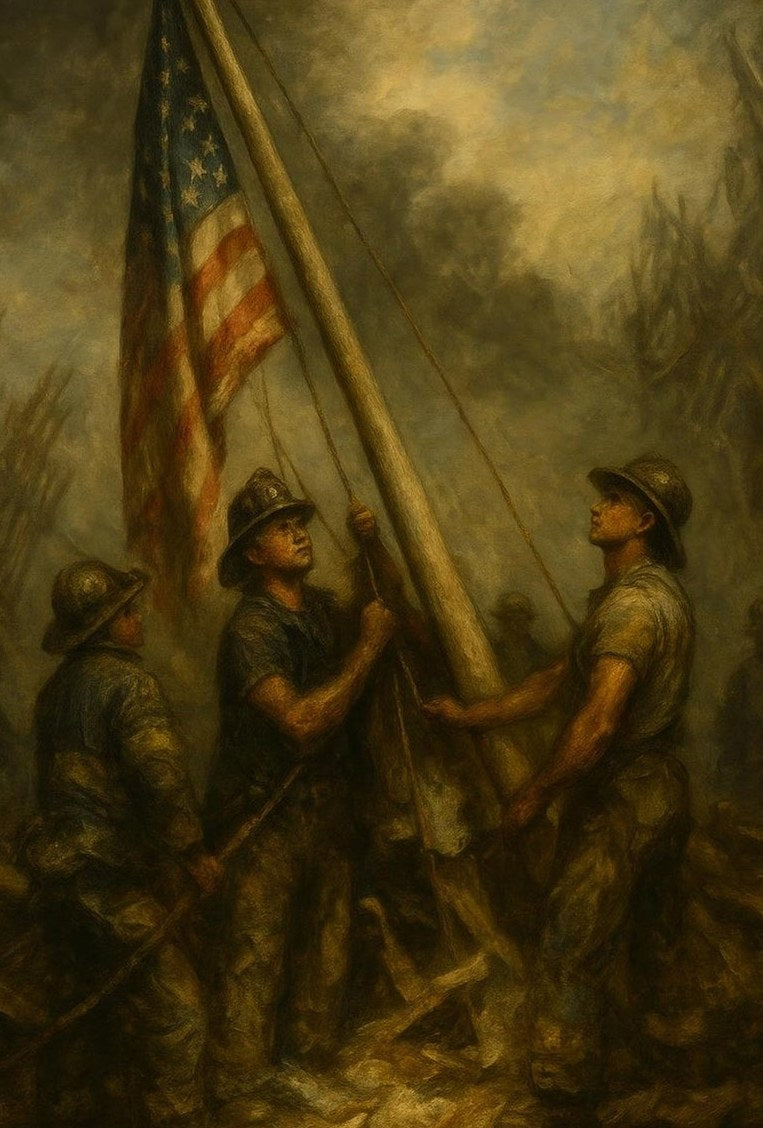Heroes of Nine-eleven — detail of the artwork