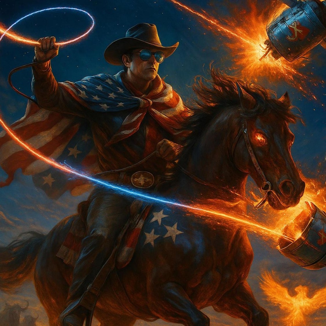 Horsemen of Freedom — detail of the artwork