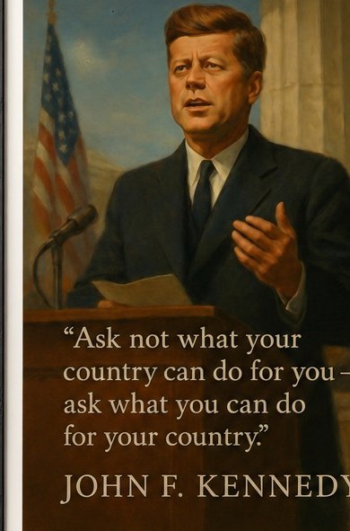 JFK - A Profile in Courage — detail of the artwork