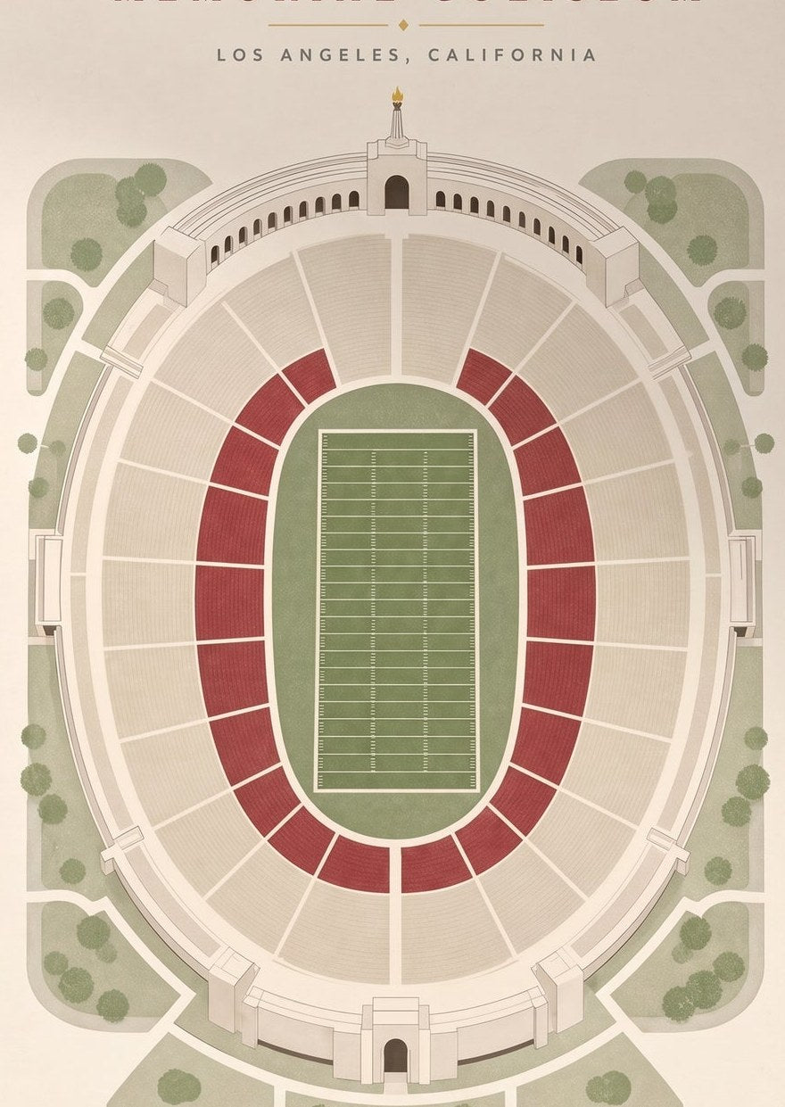 Los Angeles Memorial Coliseum — detail of the artwork