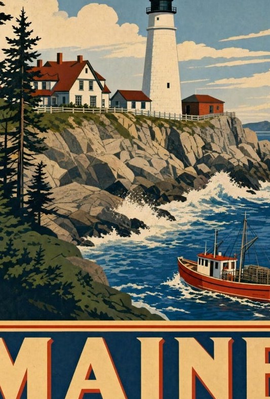 Maine — detail of the artwork