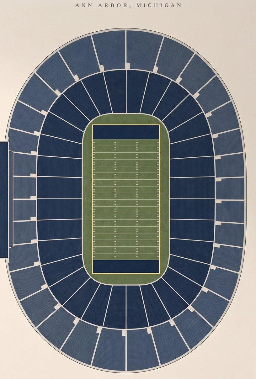 Michigan Stadium — detail of the artwork