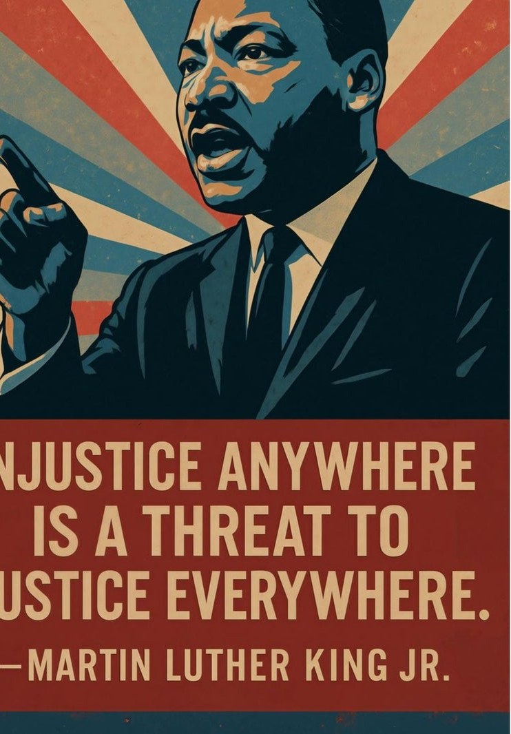 MLK - Injustice Anywhere — detail of the artwork