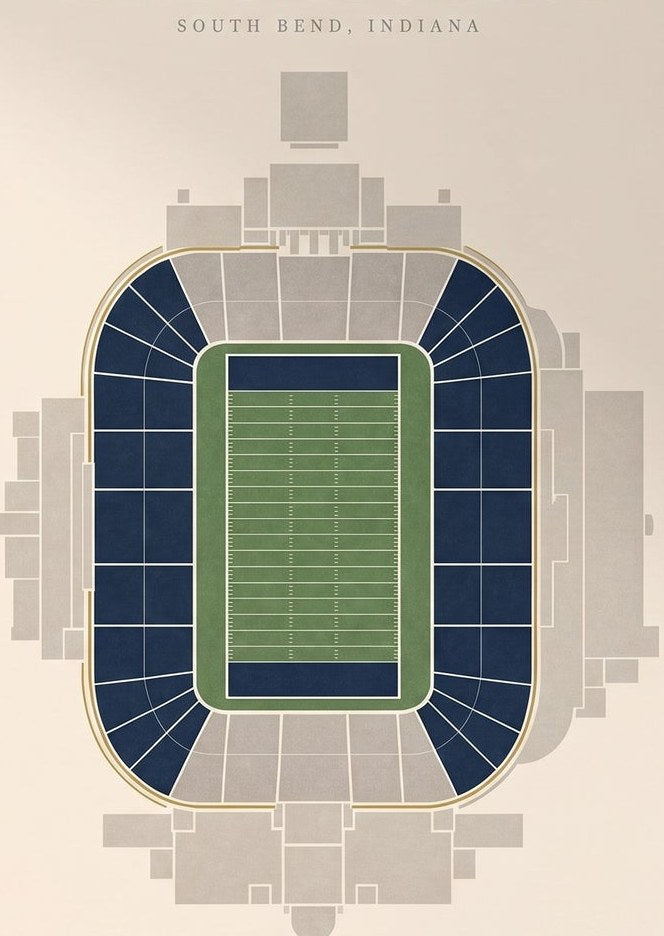 Notre Dame Stadium — detail of the artwork