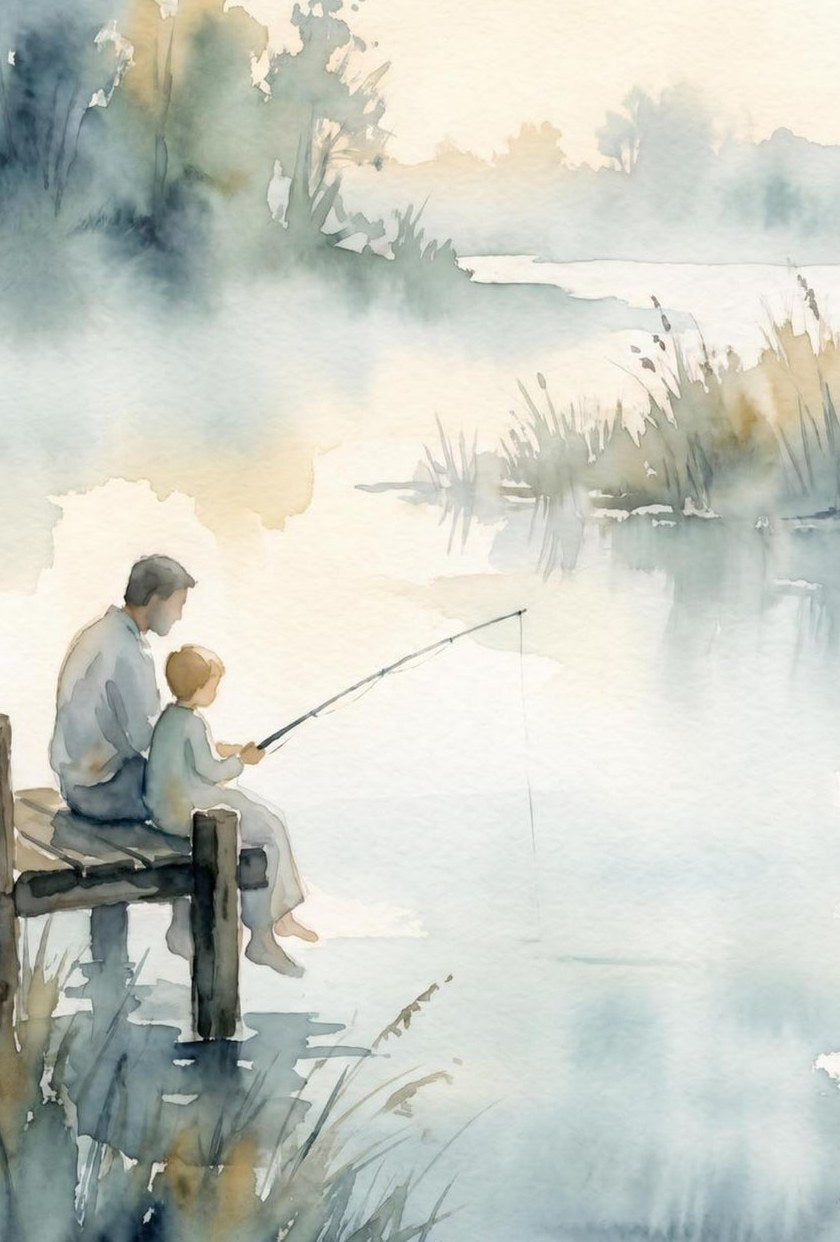 Still Waters — Watercolor — detail of the artwork