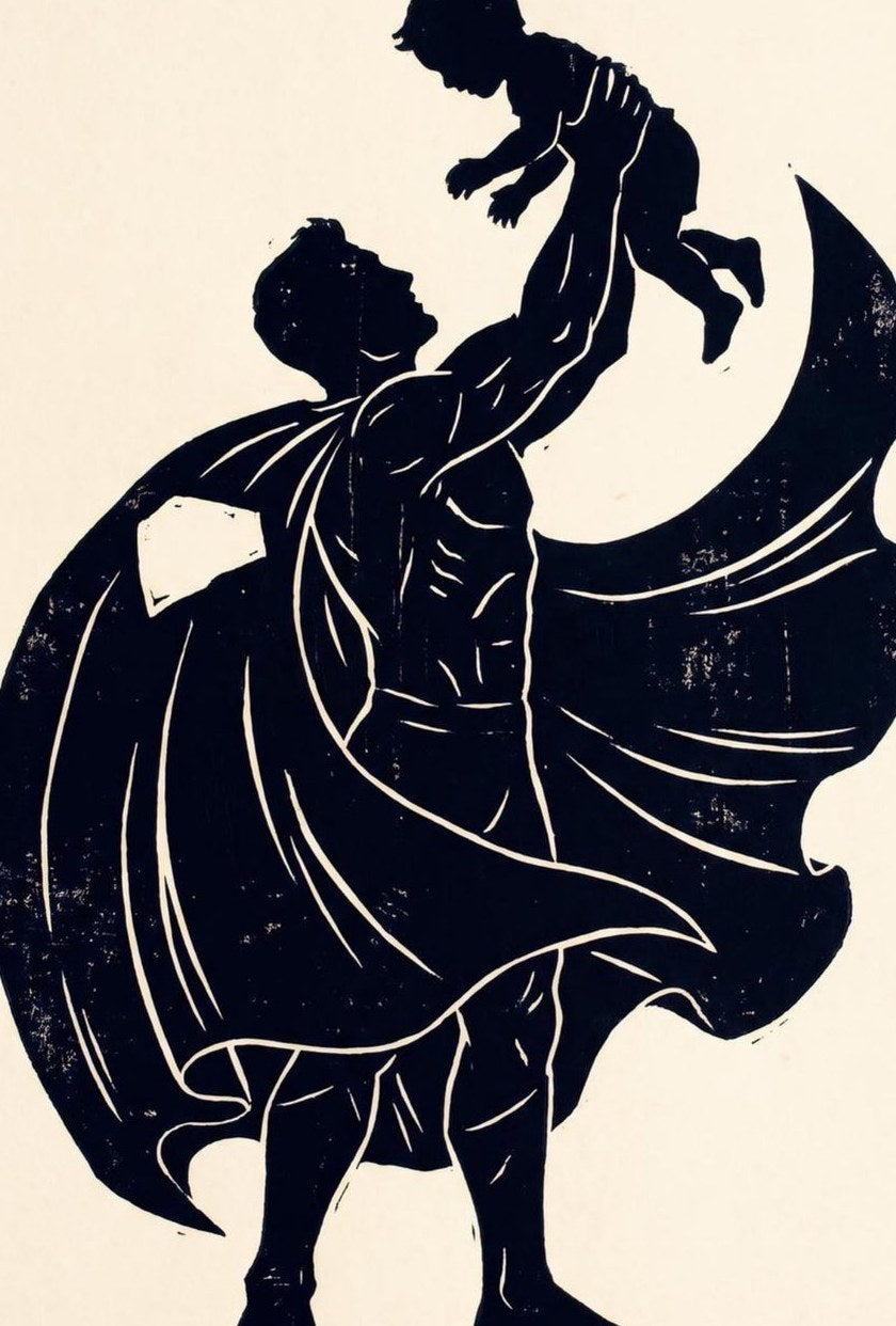 Superhero Silhouette — detail of the artwork