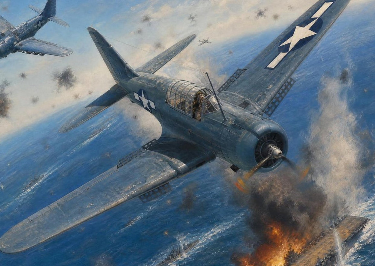 The Battle of Midway — detail of the artwork