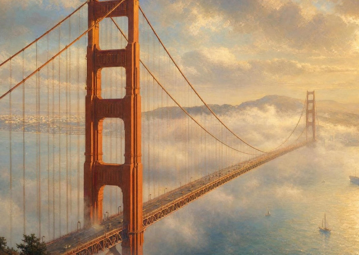 The Golden Gate Bridge — detail of the artwork