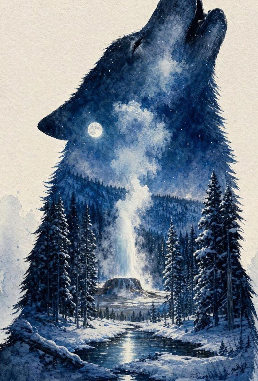 The Winter Wolf — detail of the artwork
