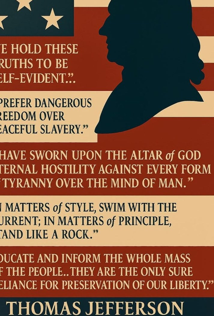 Thomas Jefferson - Iconic Quotes — detail of the artwork