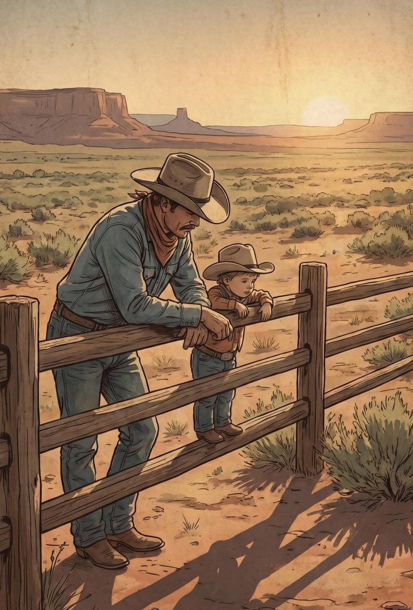Western Sunset — detail of the artwork