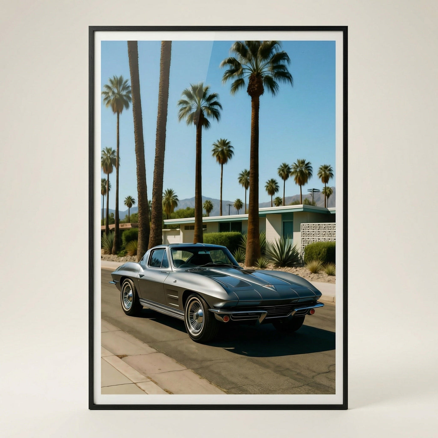 Corvette Sting Ray in Palm Springs — premium American wall art 1 | Canvas of America