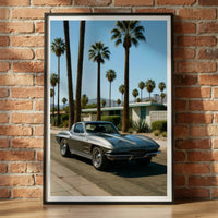 Corvette Sting Ray in Palm Springs — premium American wall art 2 | Canvas of America