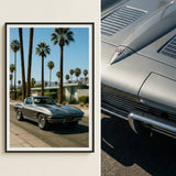 Corvette Sting Ray in Palm Springs — premium American wall art 6 | Canvas of America