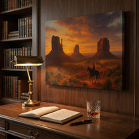 Cowboy Through Monument Valley — premium American wall art 3 | Canvas of America
