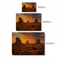 Cowboy Through Monument Valley — premium American wall art 7 | Canvas of America