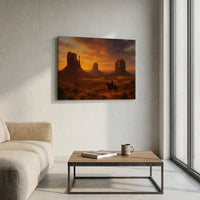 Cowboy Through Monument Valley — premium American wall art 8 | Canvas of America