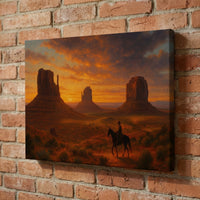 Cowboy Through Monument Valley — premium American wall art 9 | Canvas of America