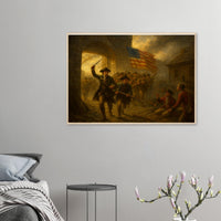 Framed print of the capture of Fort Ticonderoga, ready to hang.
