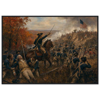 Framed print of the Spirit of '76 marching on, ready to hang.