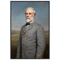 Framed portrait of a distinguished Civil War officer, ready to hang.