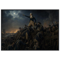 Framed print of the crossing of the Delaware, ready to hang.