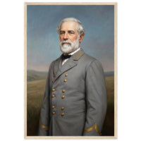 Framed portrait of a distinguished Civil War officer, ready to hang.