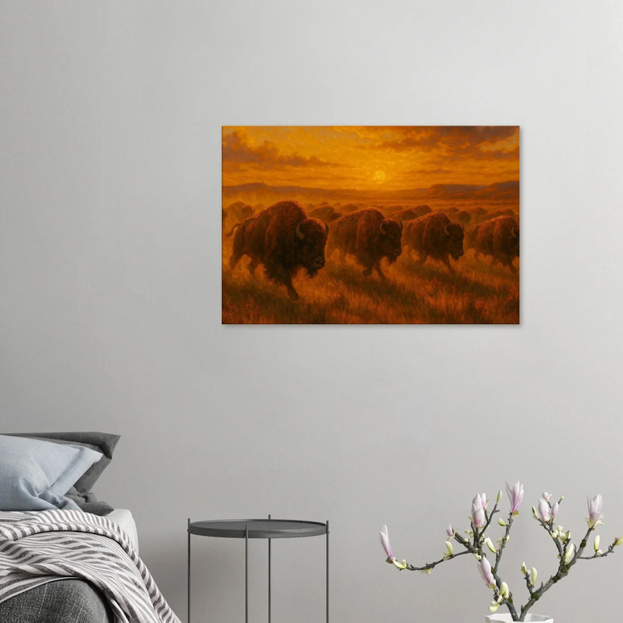 Bisons March – Canvas Art Print | Canvas of America