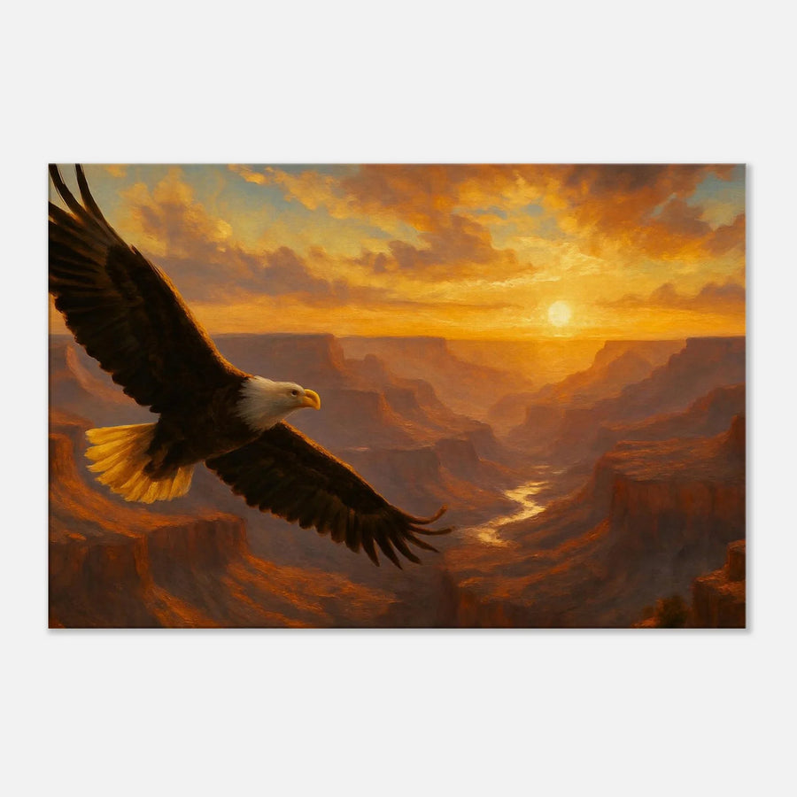 Soaring Eagle over the Grand Canyon – Canvas Art Print | Canvas of America