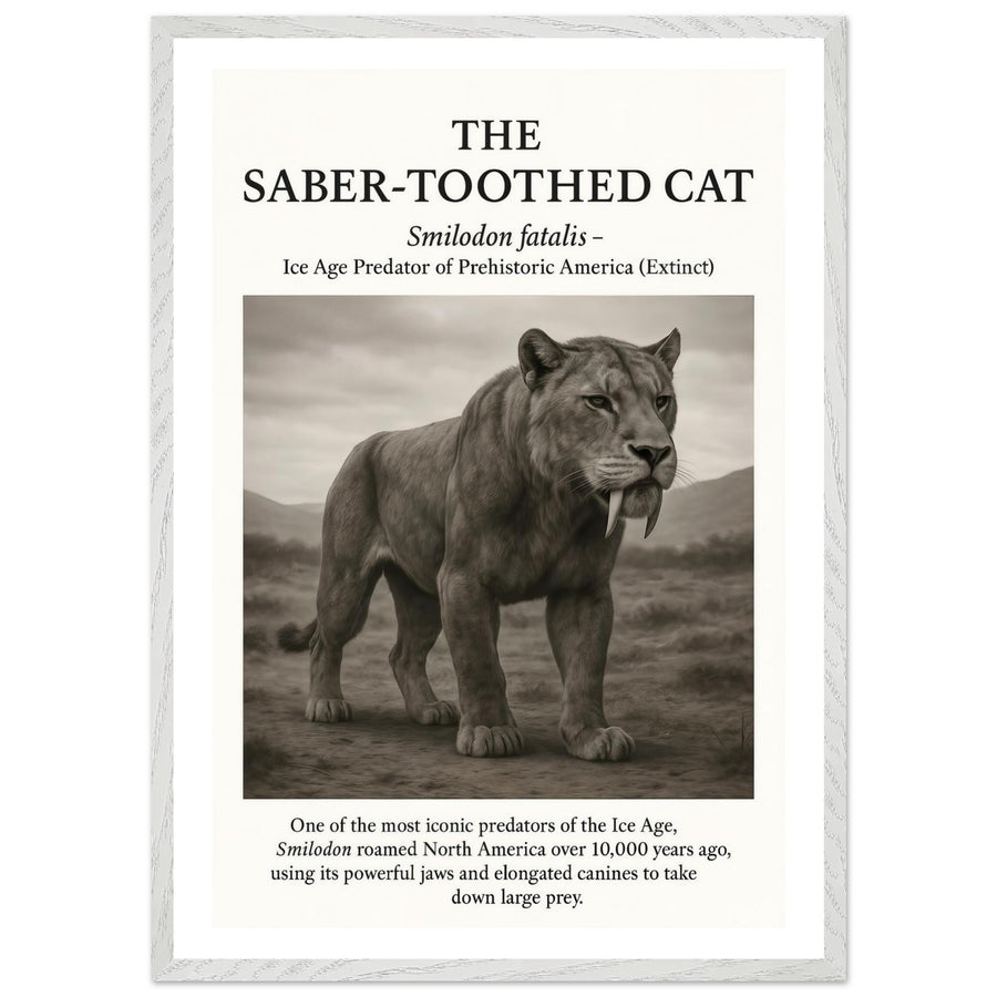 The Saber-toothed Cat – Canvas Art Print | Canvas of America