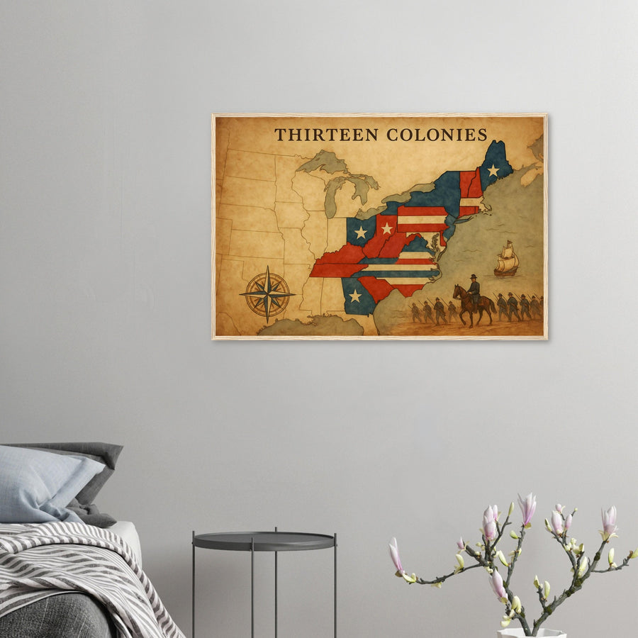 Thirteen Colonies – Canvas Art Print | Canvas of America