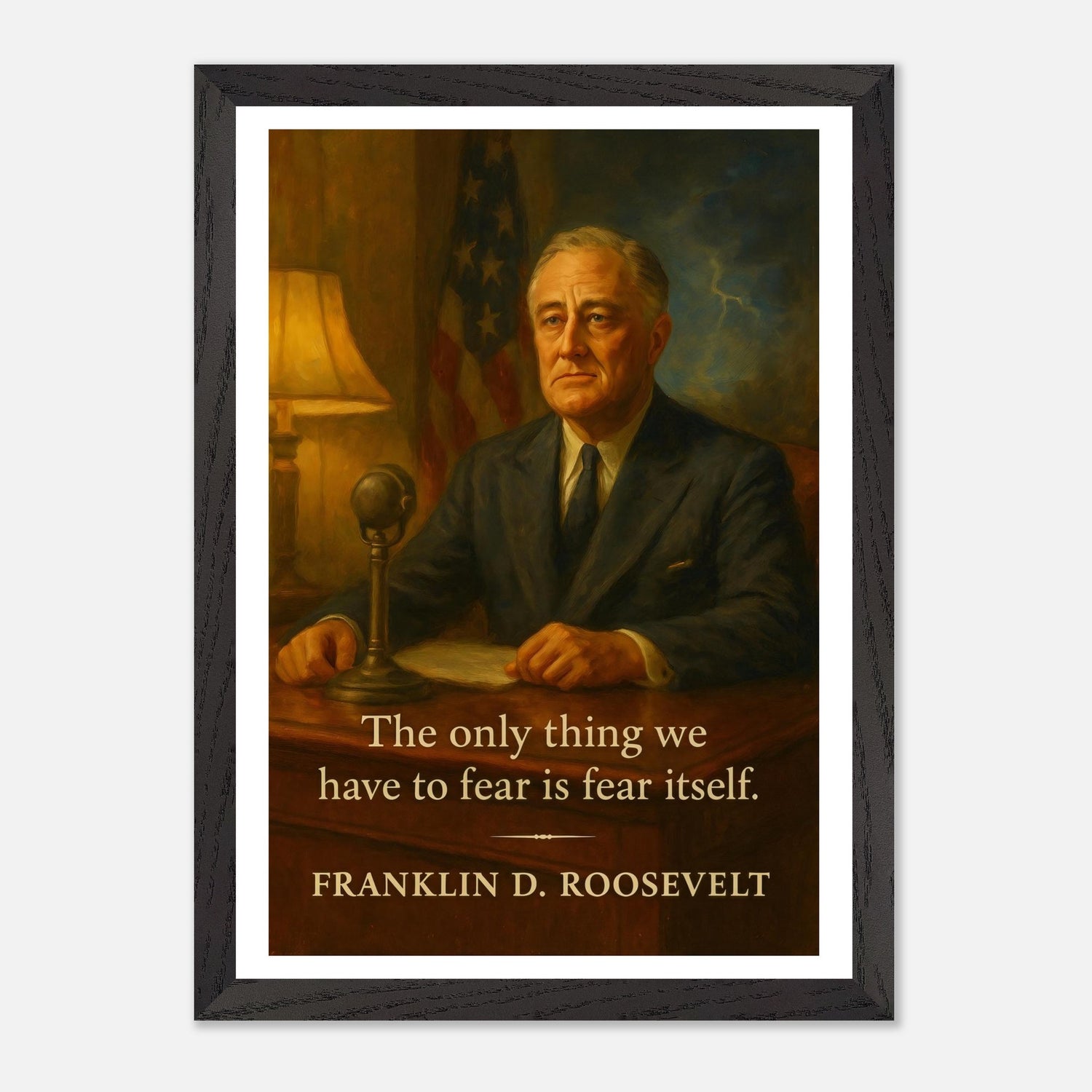 Franklin D. Roosevelt - Only Thing we Have to Fear – Canvas Art Print | Canvas of America