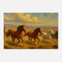 Wild Mustang Race – Canvas Art Print | Canvas of America