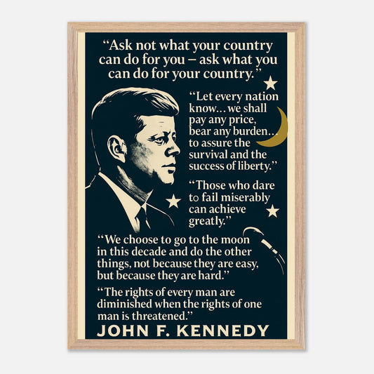 JFK - Words that Moved a Nation – Canvas Art Print | Canvas of America