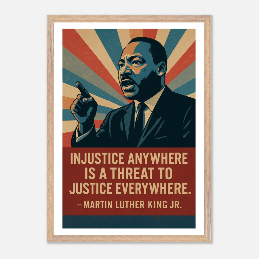 MLK - Injustice Anywhere – Canvas Art Print | Canvas of America
