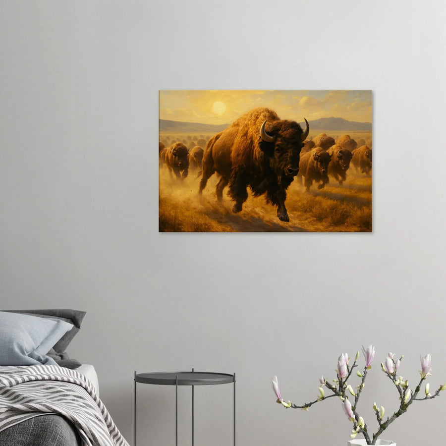 Bisons on the Plains – Canvas Art Print | Canvas of America
