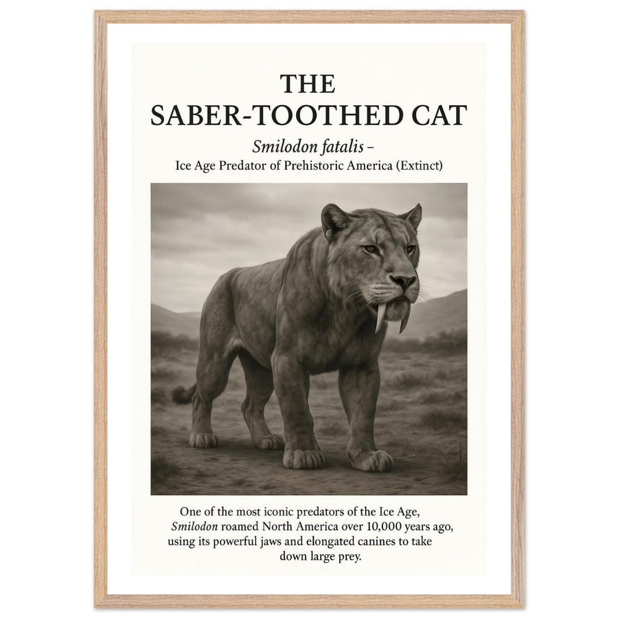 The Saber-toothed Cat – Canvas Art Print | Canvas of America