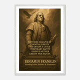 Benjamin Franklin - They Who Can Give up Essential Liberty – Canvas Art Print | Canvas of America