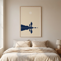 Father & Son Reflective Serenity — premium American wall art | Canvas of America