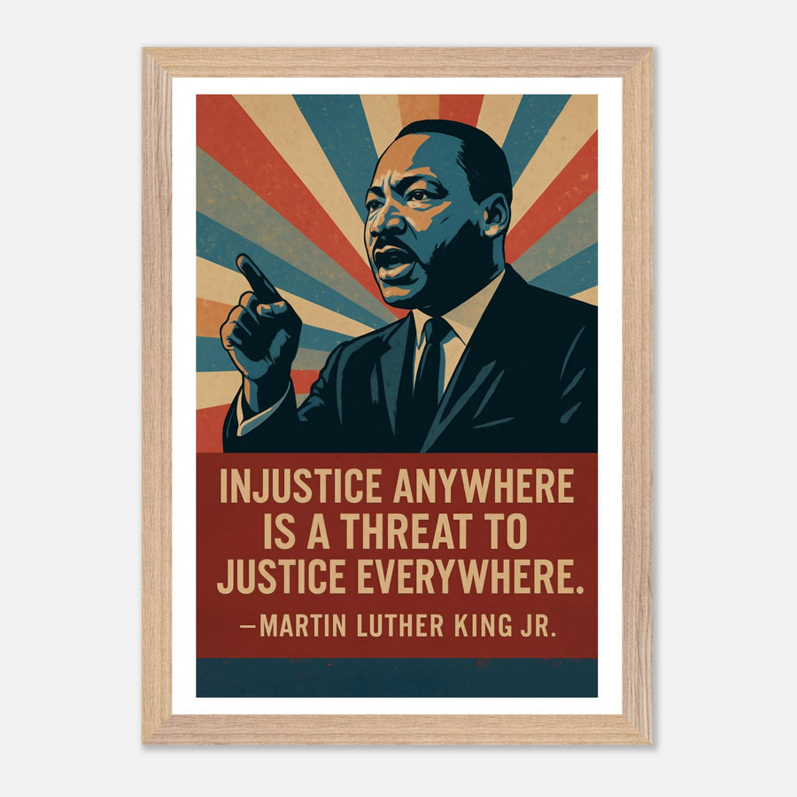 MLK - Injustice Anywhere – Canvas Art Print | Canvas of America