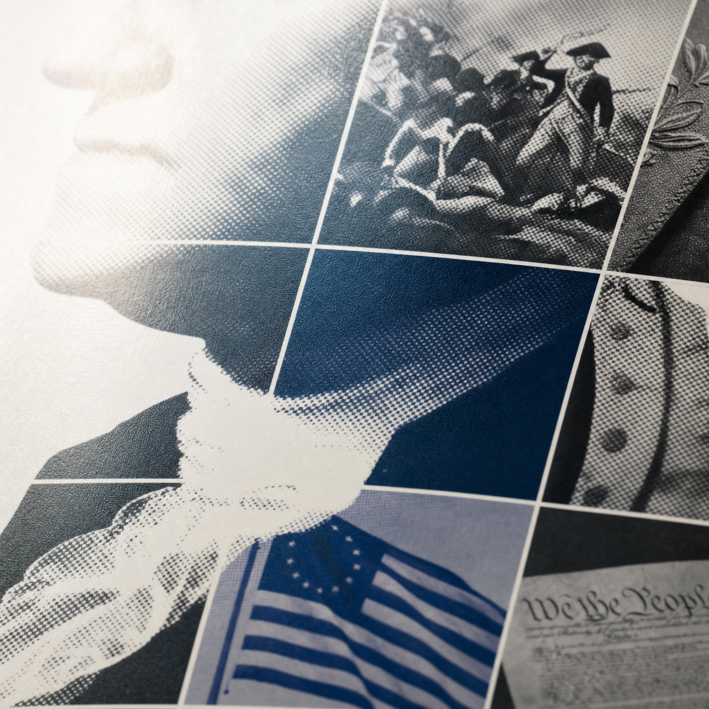 George Washington print, close-up of the premium semi-glossy fine-art paper surface.