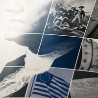 George Washington print, close-up of the premium semi-glossy fine-art paper surface.