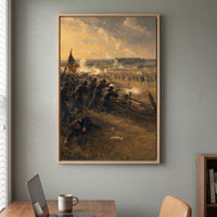 Gettysburg: The First Day framed print in a home office