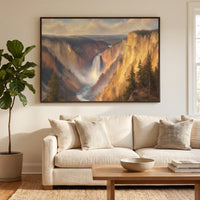 Grand Canyon of the Yellowstone framed print in a living room