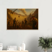 Wooden framed poster of The Hoover Dam, ready to hang.