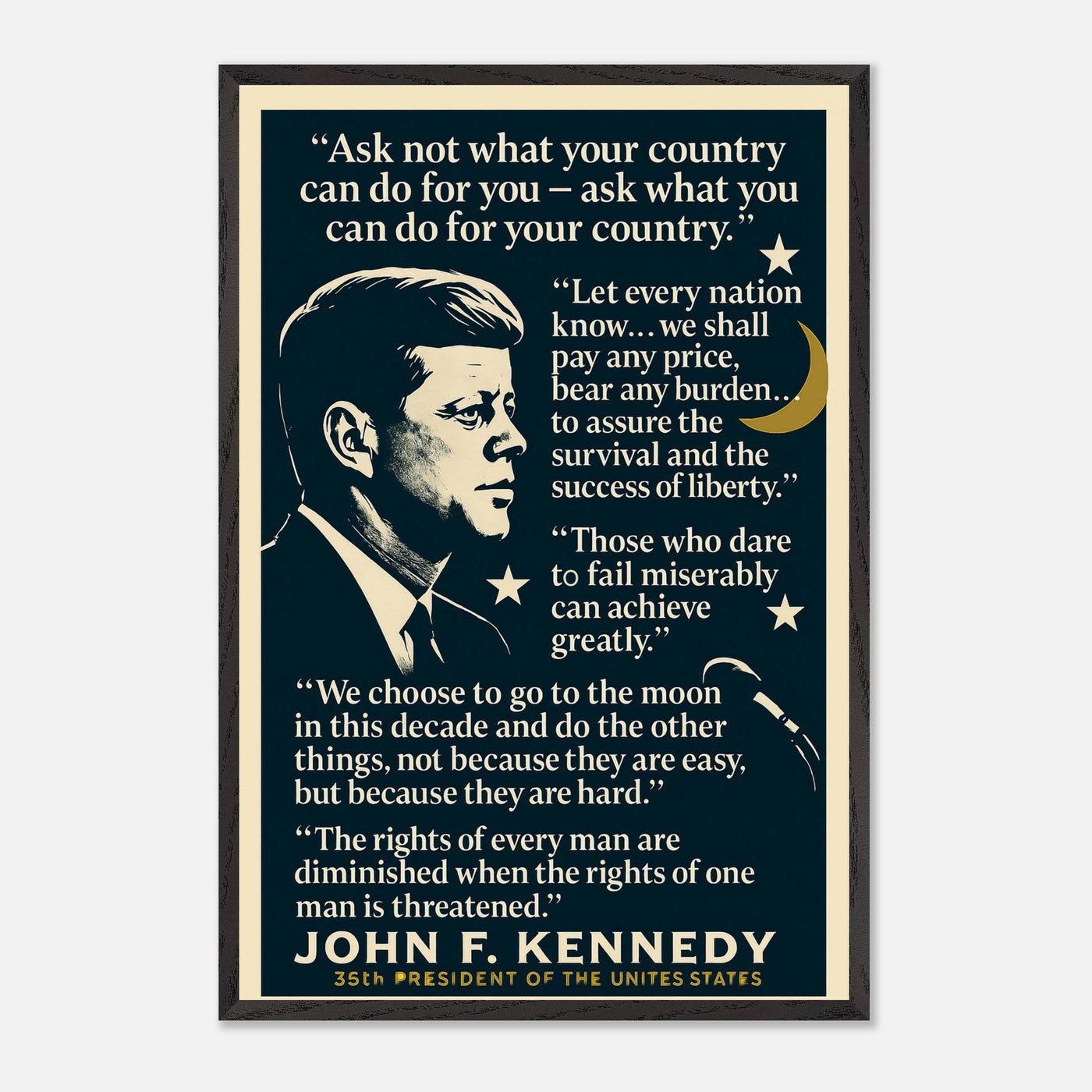 JFK - Words that Moved a Nation – Canvas Art Print | Canvas of America