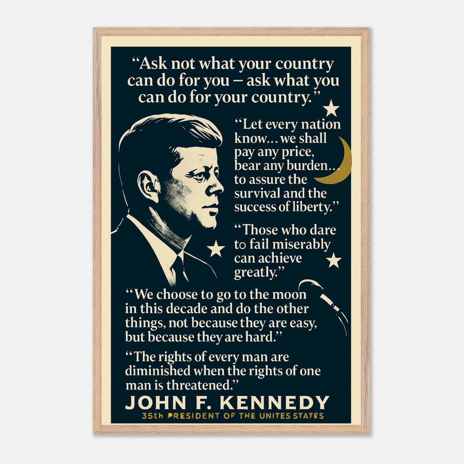 JFK - Words that Moved a Nation – Canvas Art Print | Canvas of America