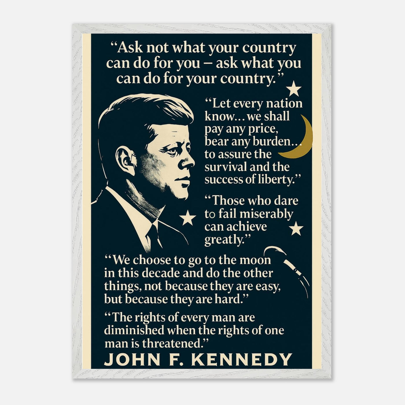 JFK - Words that Moved a Nation – Canvas Art Print | Canvas of America
