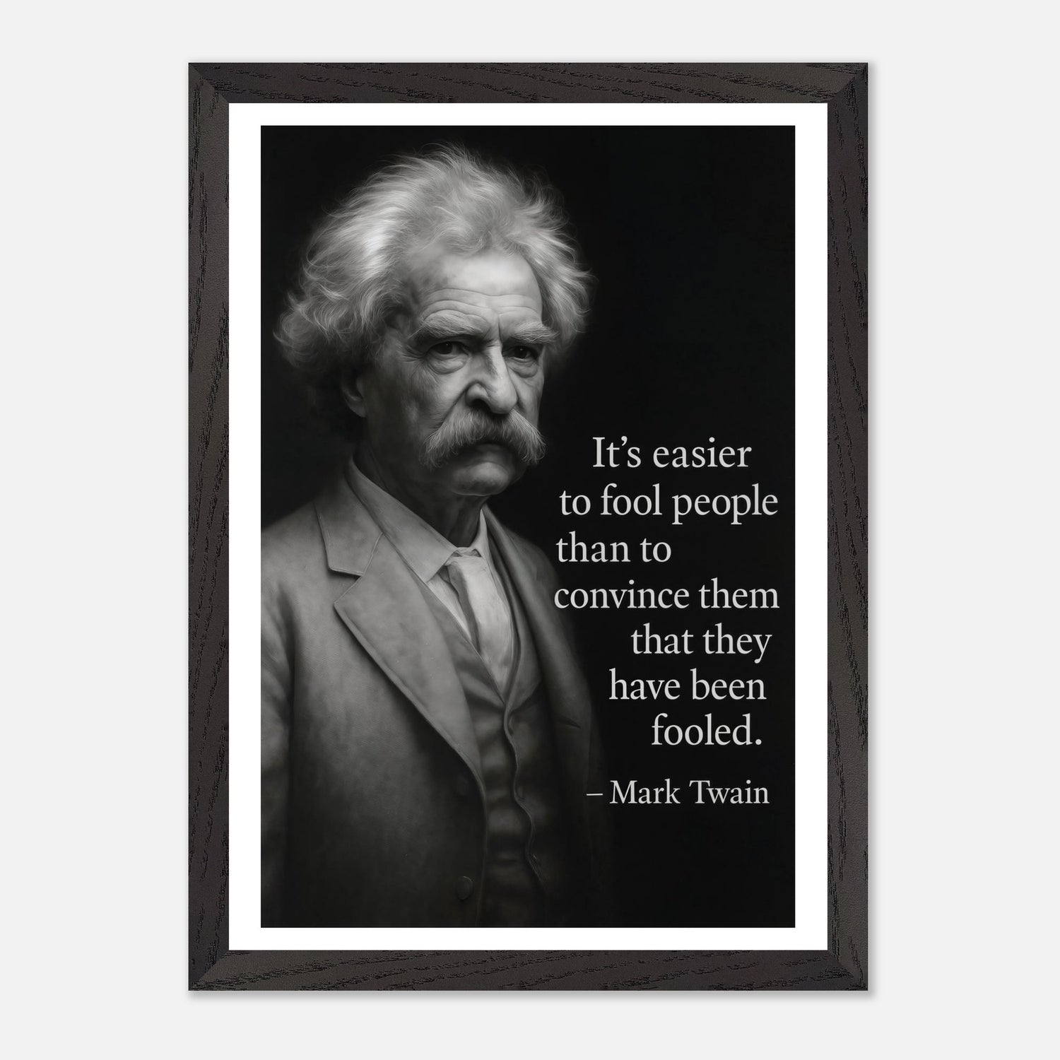 Mark Twain - Easier to Fool – Canvas Art Print | Canvas of America